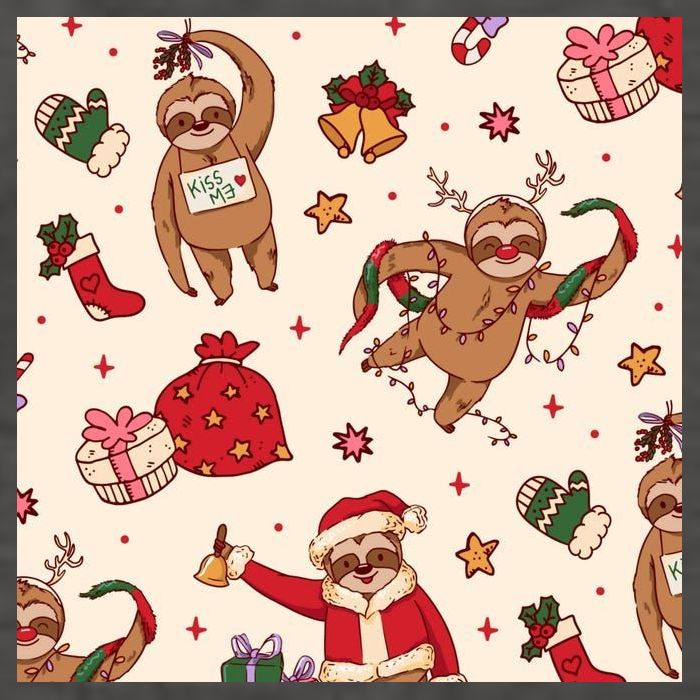 Sloth Christmas Holiday Vector Backpack