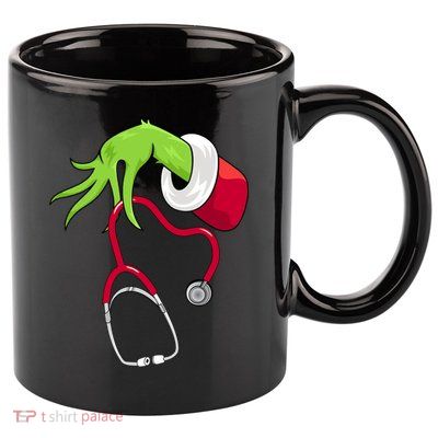 Stethoscope Christmas Holiday 11oz C Handle Ceramic Mug