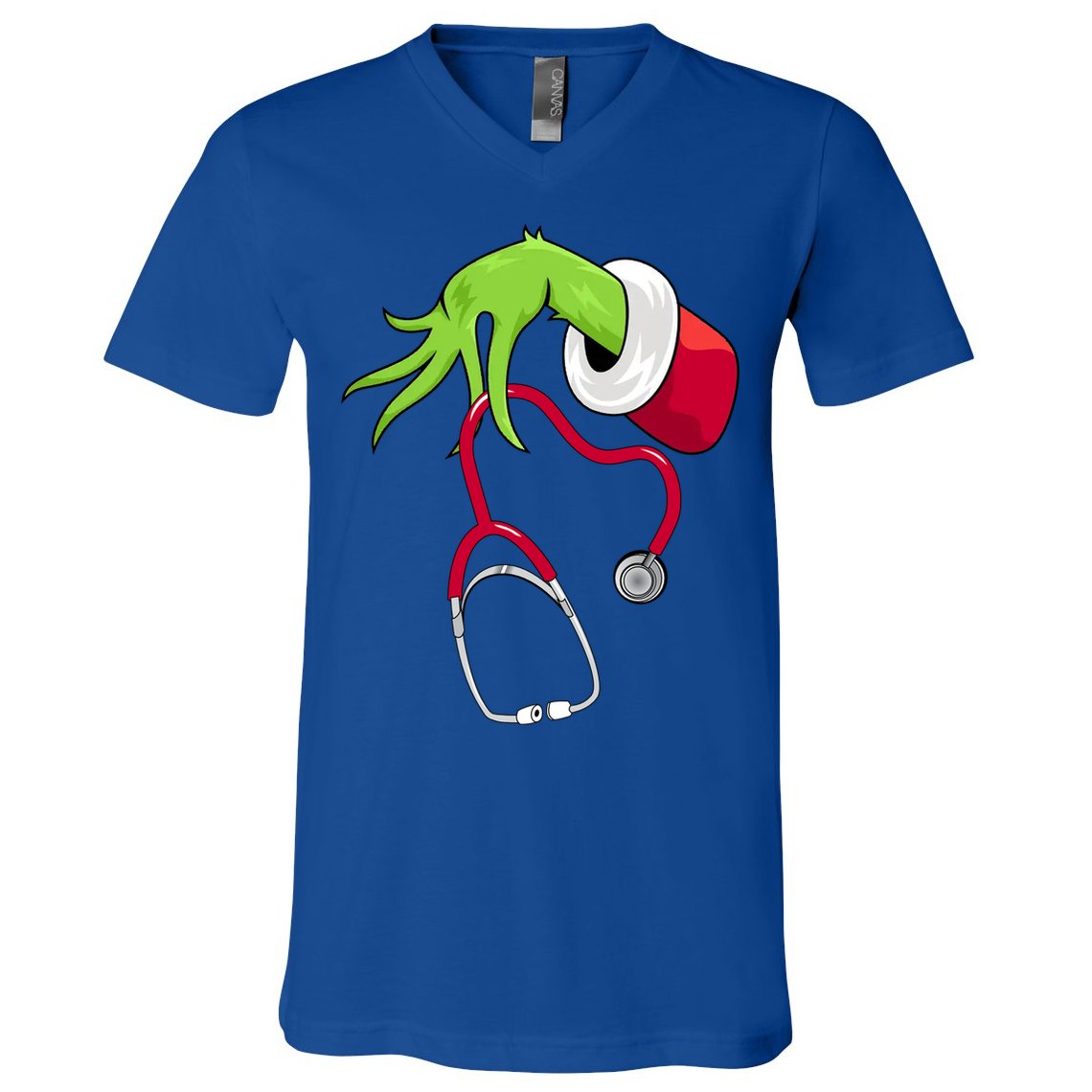 Stethoscope Christmas Holiday V-Neck T-Shirt