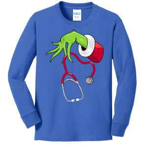 Stethoscope Christmas Holiday Kids Long Sleeve Shirt