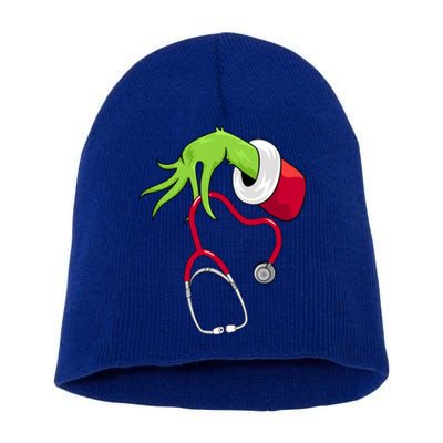 Stethoscope Christmas Holiday Short Acrylic Beanie