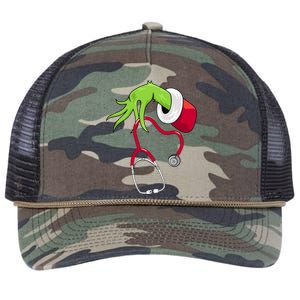 Stethoscope Christmas Holiday Retro Rope Trucker Hat Cap