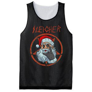 Sleigher Christmas Heavy Metal Xmas Hail Santa Mesh Reversible Basketball Jersey Tank