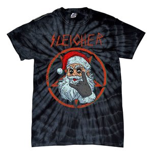 Sleigher Christmas Heavy Metal Xmas Hail Santa Tie-Dye T-Shirt