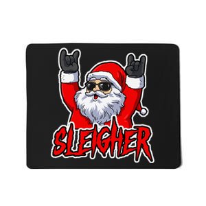 Sleigher Christmas Heavy Metal Xmas Hail Santa Mousepad