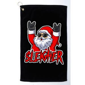 Sleigher Christmas Heavy Metal Xmas Hail Santa Platinum Collection Golf Towel