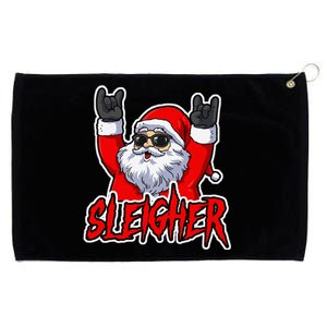 Sleigher Christmas Heavy Metal Xmas Hail Santa Grommeted Golf Towel