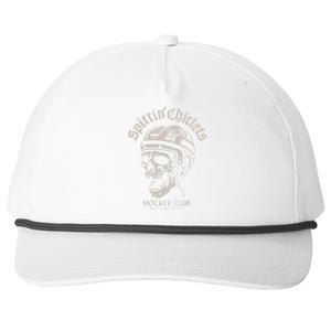 Spittin Chiclets Hockey Club Skull Snapback Five-Panel Rope Hat