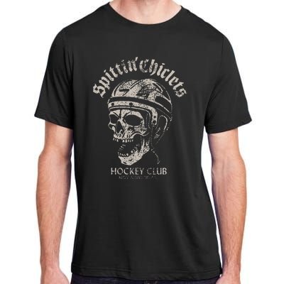 Spittin Chiclets Hockey Club Skull Adult ChromaSoft Performance T-Shirt