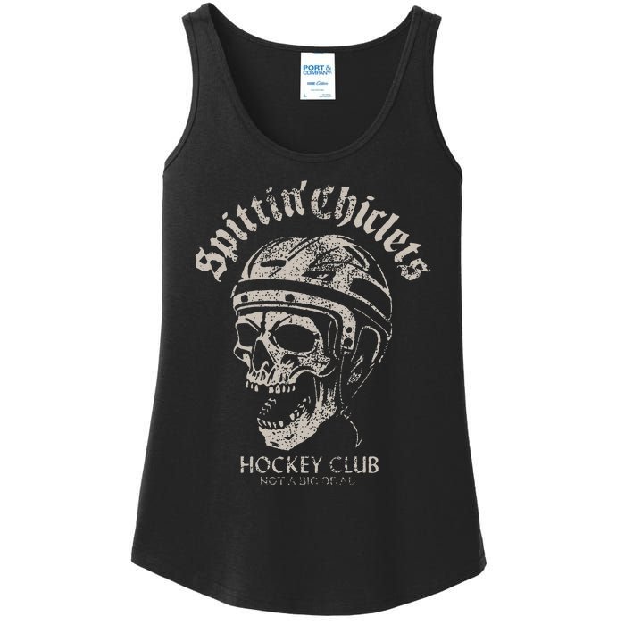 Spittin Chiclets Hockey Club Skull Ladies Essential Tank