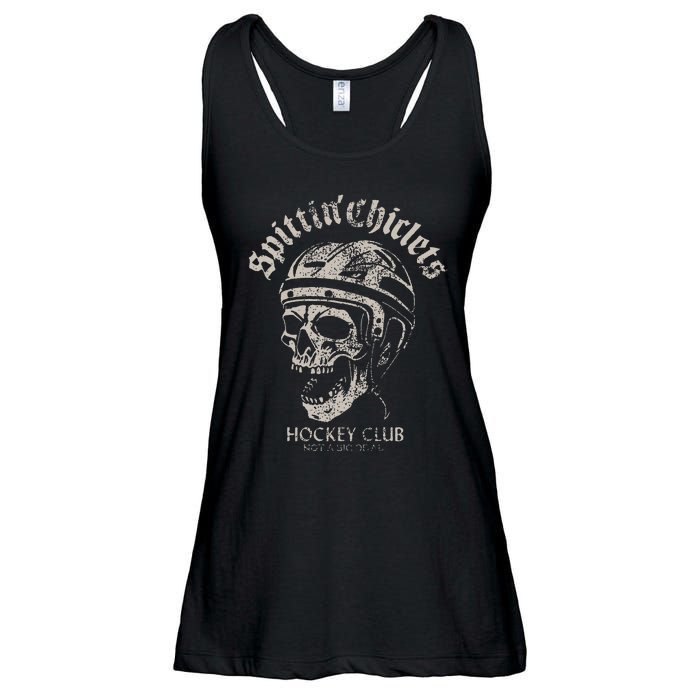 Spittin Chiclets Hockey Club Skull Ladies Essential Flowy Tank