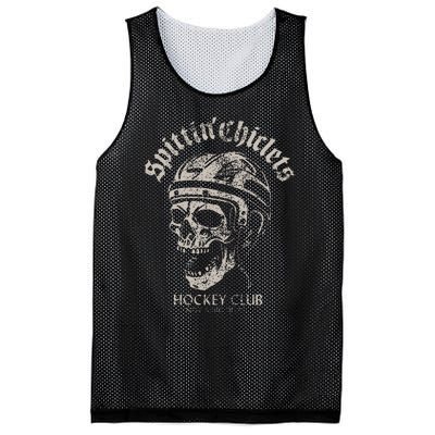 Spittin Chiclets Hockey Club Skull Mesh Reversible Basketball Jersey Tank