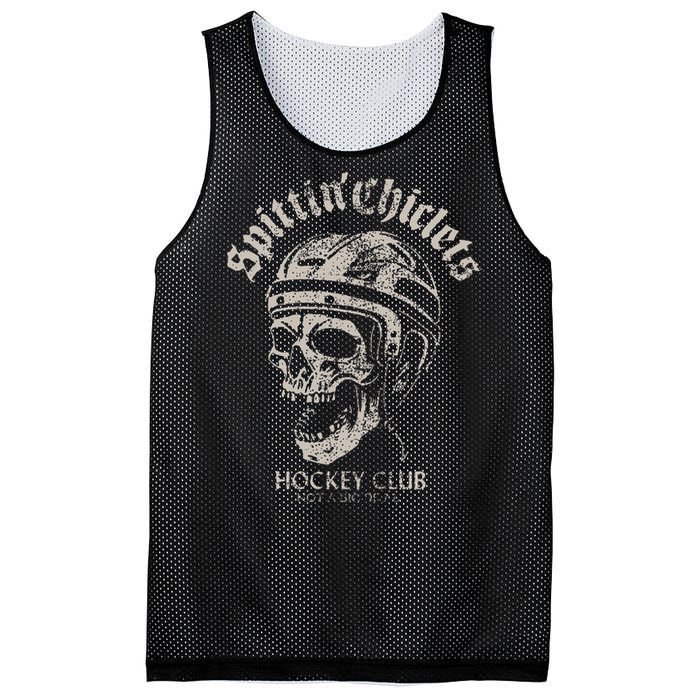 Spittin Chiclets Hockey Club Skull Mesh Reversible Basketball Jersey Tank