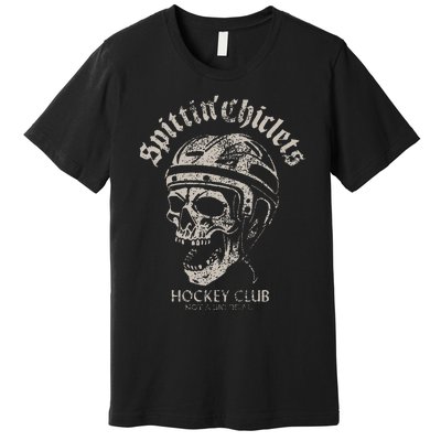 Spittin Chiclets Hockey Club Skull Premium T-Shirt