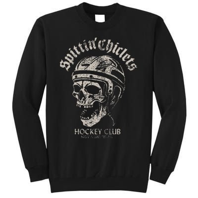 Spittin Chiclets Hockey Club Skull Tall Sweatshirt