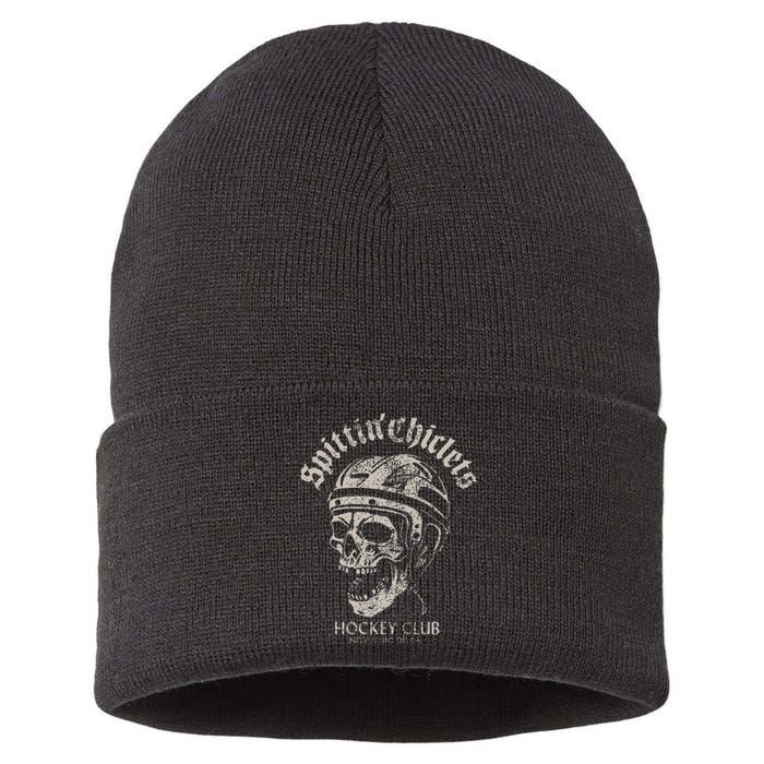 Spittin Chiclets Hockey Club Skull Sustainable Knit Beanie