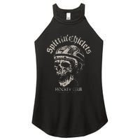 Spittin Chiclets Hockey Club Skull Women's Perfect Tri Rocker Tank