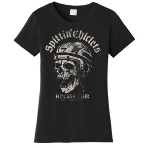 Spittin Chiclets Hockey Club Skull Women's T-Shirt