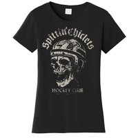 Spittin Chiclets Hockey Club Skull Women's T-Shirt