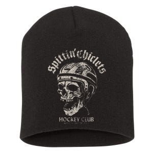 Spittin Chiclets Hockey Club Skull Short Acrylic Beanie