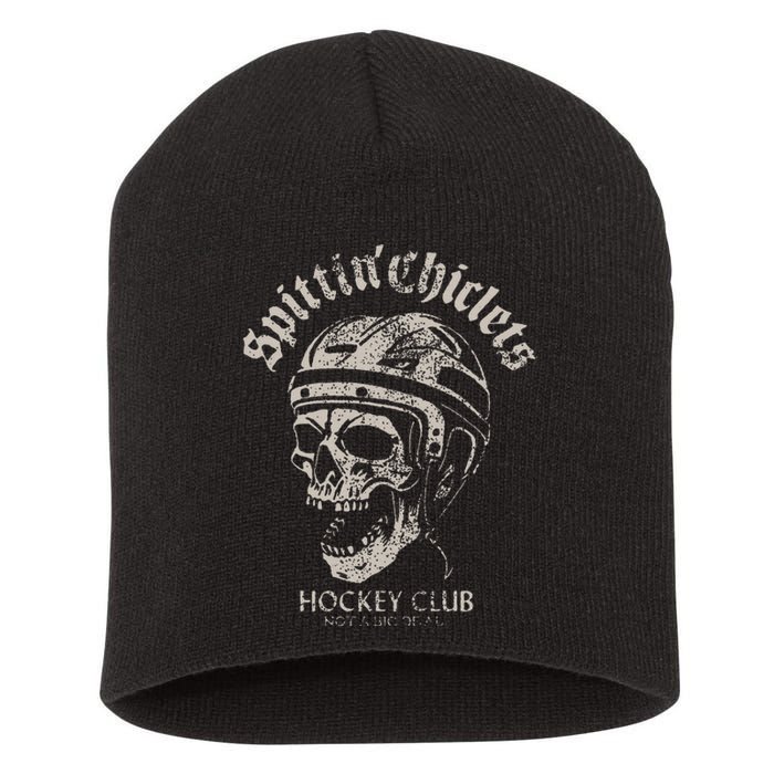 Spittin Chiclets Hockey Club Skull Short Acrylic Beanie