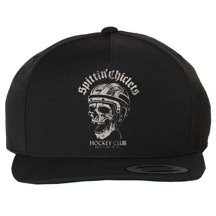 Spittin Chiclets Hockey Club Skull Wool Snapback Cap