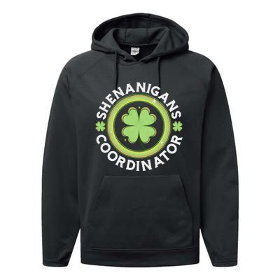 Shenanigans Coordinator Happy St Patricks Day Performance Fleece Hoodie