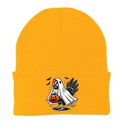 Shivering Chicken Halloween Ghost Rooster Trick Or Treat Gift Knit Cap Winter Beanie