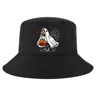 Shivering Chicken Halloween Ghost Rooster Trick Or Treat Gift Cool Comfort Performance Bucket Hat