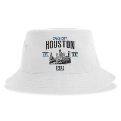 Space City Houston Est 1837 Texas Sustainable Bucket Hat