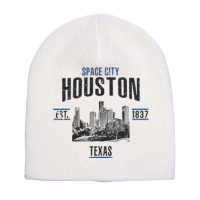 Space City Houston Est 1837 Texas Short Acrylic Beanie