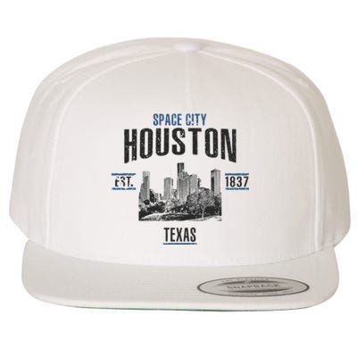 Space City Houston Est 1837 Texas Wool Snapback Cap