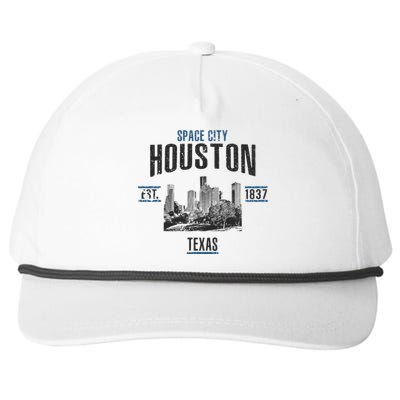 Space City Houston Est 1837 Texas Snapback Five-Panel Rope Hat