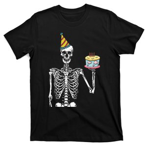 Spooky Celebration Hilarious Skeleton Birthday Party Outfit T-Shirt