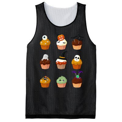 Spooky Cupcake Halloween Outfit Mesh Reversible Basketball Jersey Tank