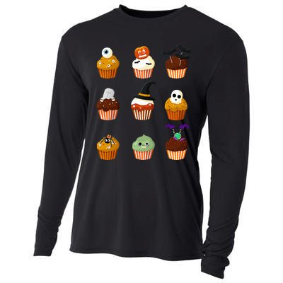 Spooky Cupcake Halloween Outfit Cooling Performance Long Sleeve Crew