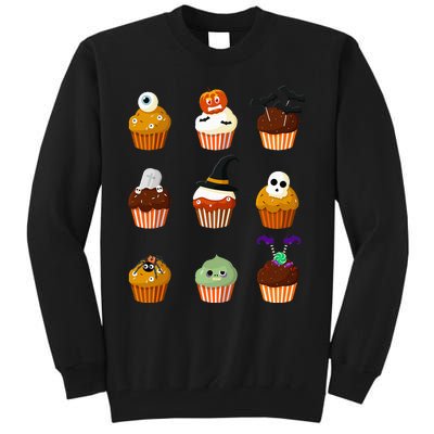 Spooky Cupcake Halloween Outfit Tall Sweatshirt