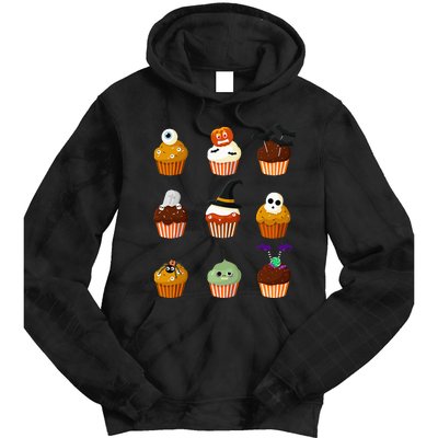 Spooky Cupcake Halloween Outfit Tie Dye Hoodie