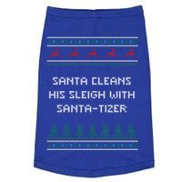 Santa Cleans His Sleigh With Santatizer Christmas Dad Jokes Gift Doggie Tank