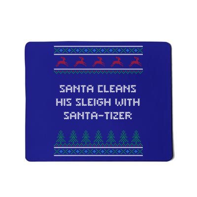 Santa Cleans His Sleigh With Santatizer Christmas Dad Jokes Gift Mousepad