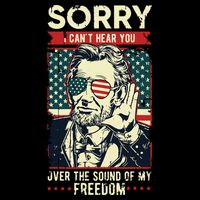Sorry Cant Hear You Sound Of My Freedom 4th Of July Youth Performance Sprint T-Shirt