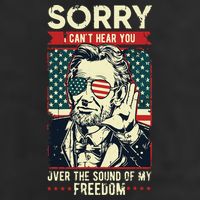 Sorry Cant Hear You Sound Of My Freedom 4th Of July Golf Towel