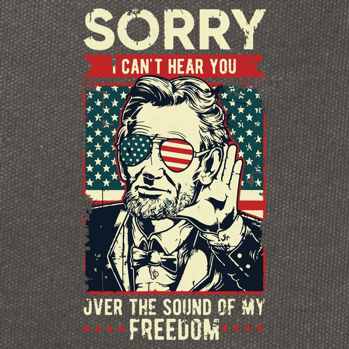 Sorry Cant Hear You Sound Of My Freedom 4th Of July Cotton Canvas Backpack