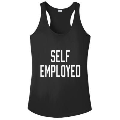 SelfEmployed CEO Hustler Boss Entrepreneur Business Owner Ladies PosiCharge Competitor Racerback Tank