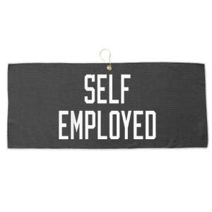 SelfEmployed CEO Hustler Boss Entrepreneur Business Owner Large Microfiber Waffle Golf Towel