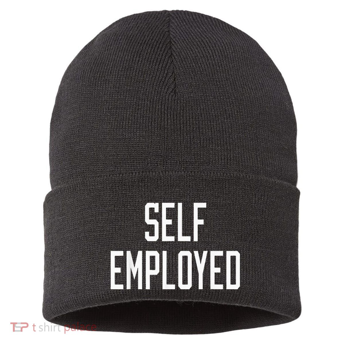 SelfEmployed CEO Hustler Boss Entrepreneur Business Owner Sustainable Knit Beanie