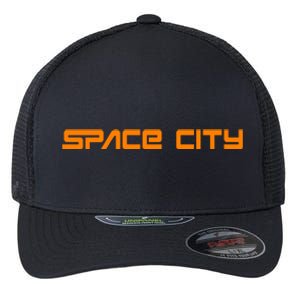 Space City Houston Flexfit Unipanel Trucker Cap