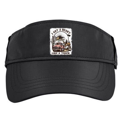 Sunset Cowgirl Heart Truck Cowboy Country Adult Drive Performance Visor