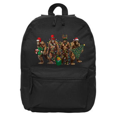 Sasquatch Christmas Holiday Season Xmas 16 in Basic Backpack