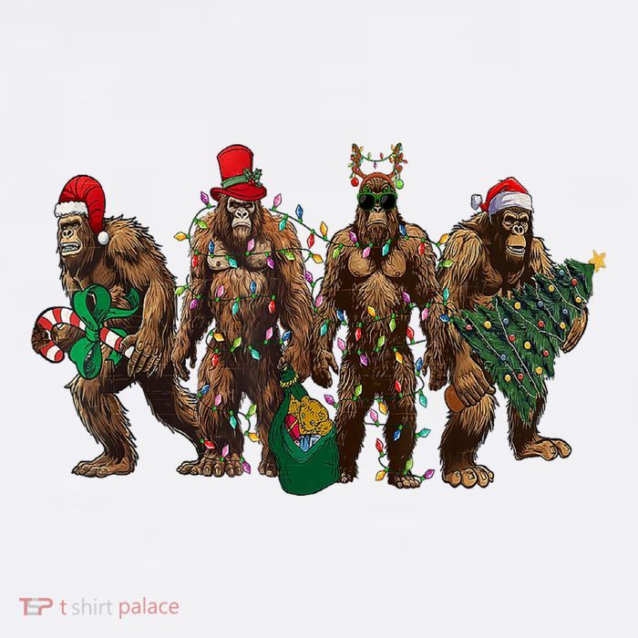 Sasquatch Christmas Holiday Season Xmas T-Shirt